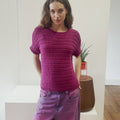 ANNELIES Short-sleeved Sweater Pattern Kit in AMIRA by LANGYARNS | Fatto a Mano 284-042