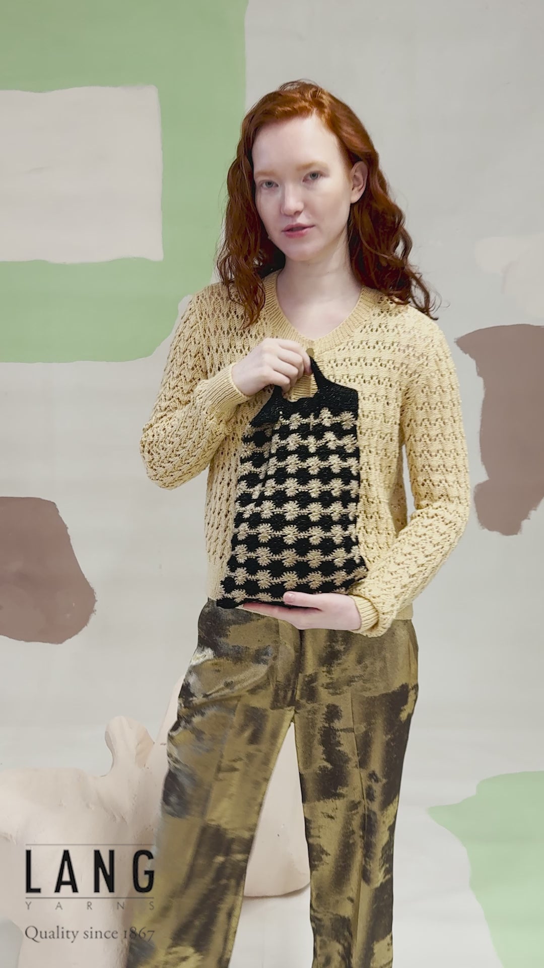 IRA Crochet Bag Pattern Kit in LAMÉ SOFT by LANGYARNS | Fatto a Mano 290-022