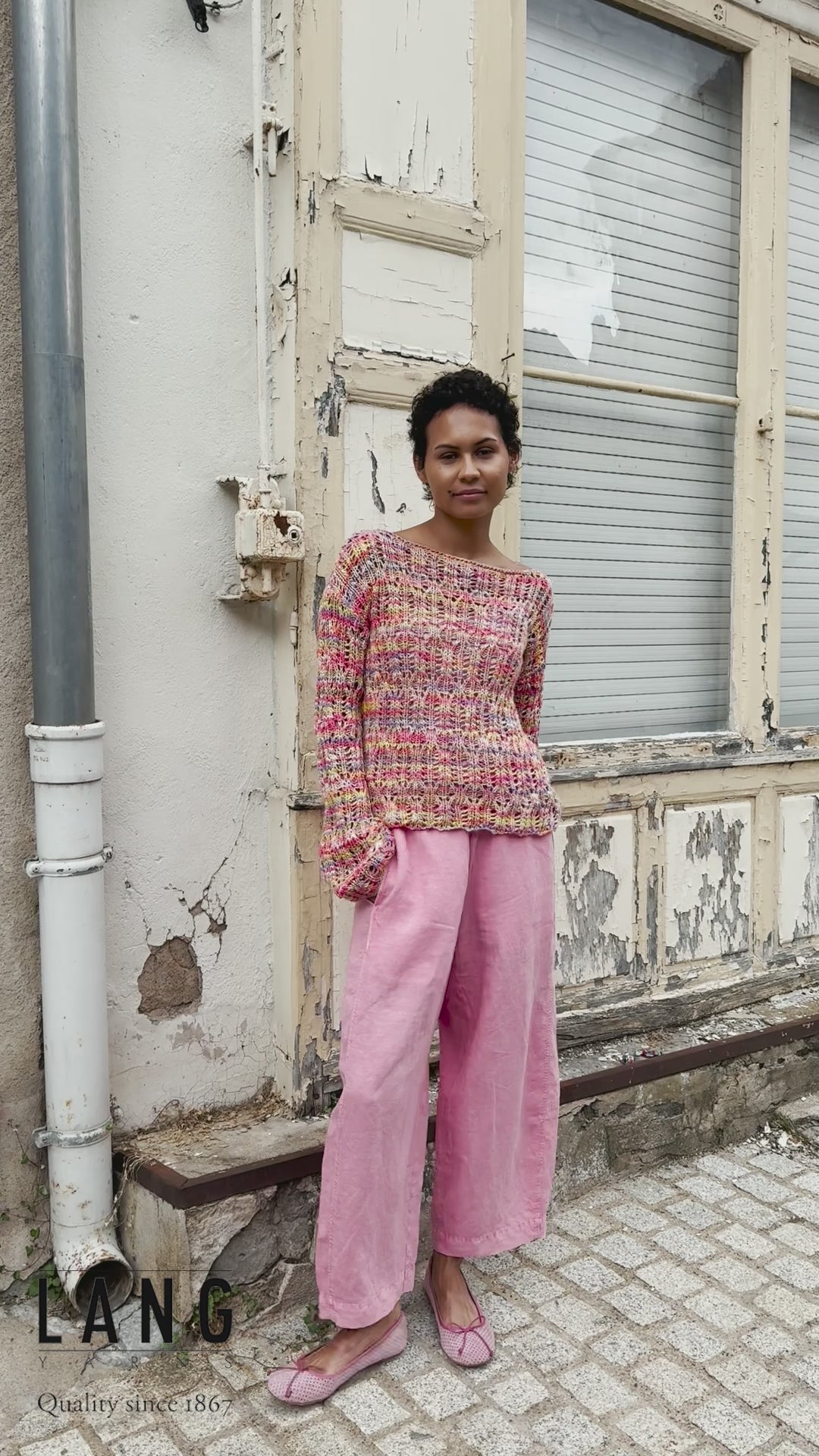 HILKE Sweater Pattern Kit in LISBOA by LANGYARNS | Punto 82-006