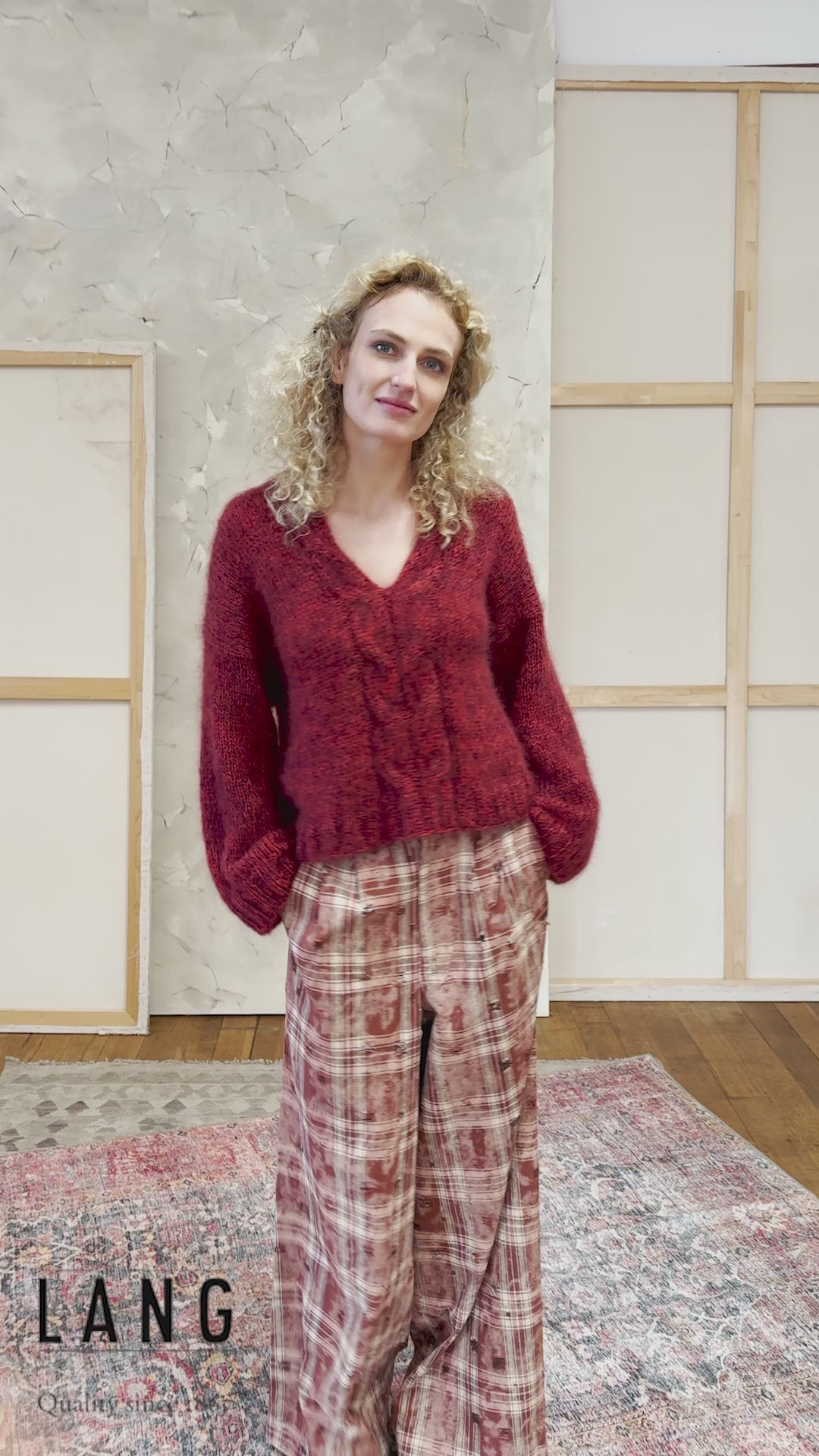 FLAMINIA Sweater Pattern Kit in MOHAIR LUXE by LANGYARNS | Fatto a Mano 290-008