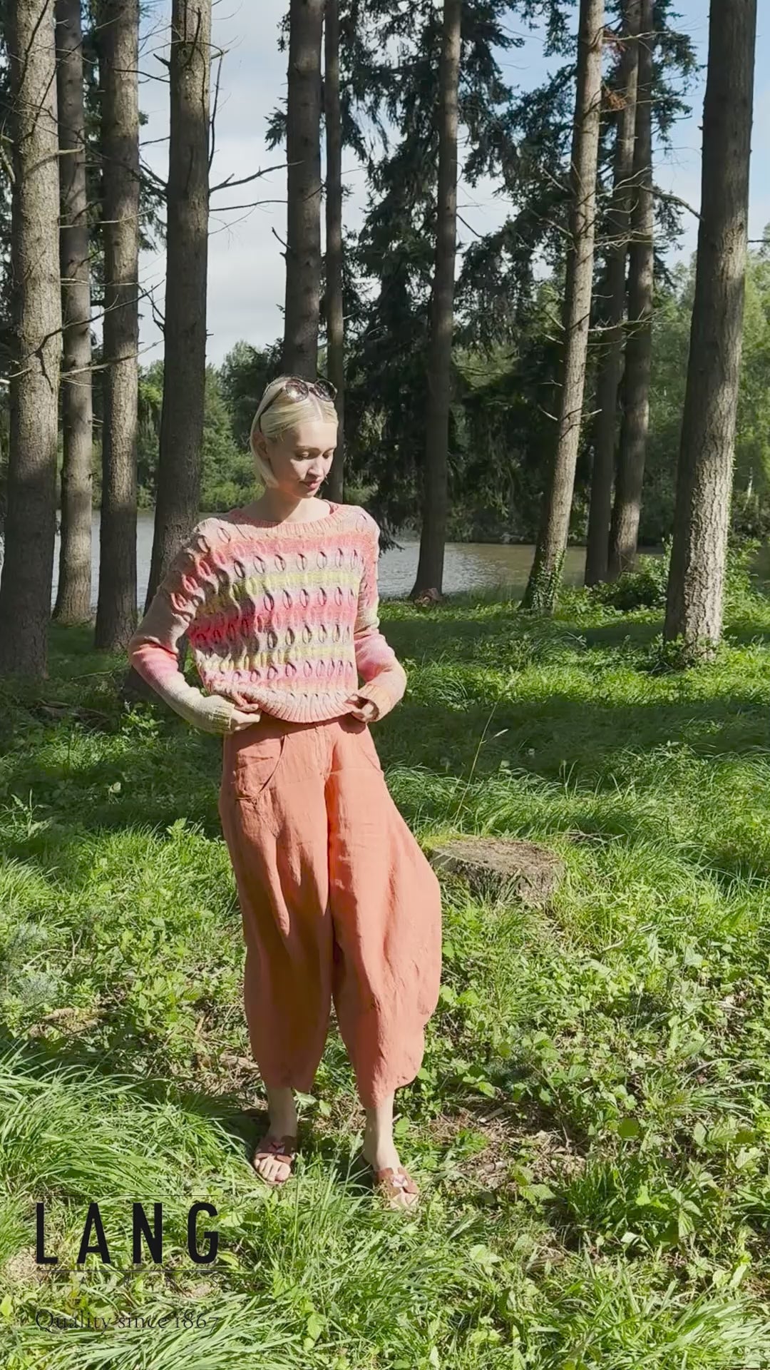 ZINZI Sweater Pattern Kit in ILLUSION by LANGYARNS | Punto 81-002