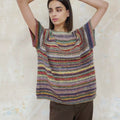 WITHNEY Top-down Sweater Pattern Kit in MAGNOLIA by LANGYARNS | Punto 74-002