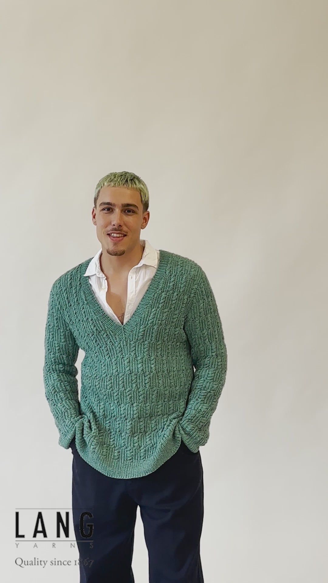 ANTON Men's Sweater Pattern Kit in VAYA by LANGYARNS | Fatto a Mano 280-052