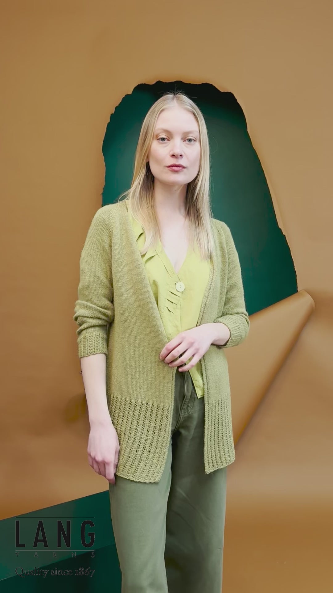 PILAR Cardigan Pattern Kit in BABY ALPACA by LANGYARNS | Fatto a Mano 286-019