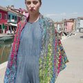 DOMENICA Crochet Triangular Shawl Pattern Kit in ETERNITY by LANGYARNS | Punto 91-005