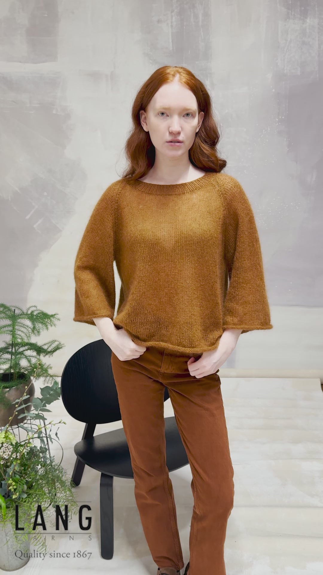 TANSY Sweater Pattern Kit in LACE by LANGYARNS | Fatto a Mano 290-055