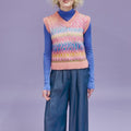 YOKO Vest Pattern Kit in CLOUD FUNKY & PROMISE by LANGYARNS | Punto 93-005