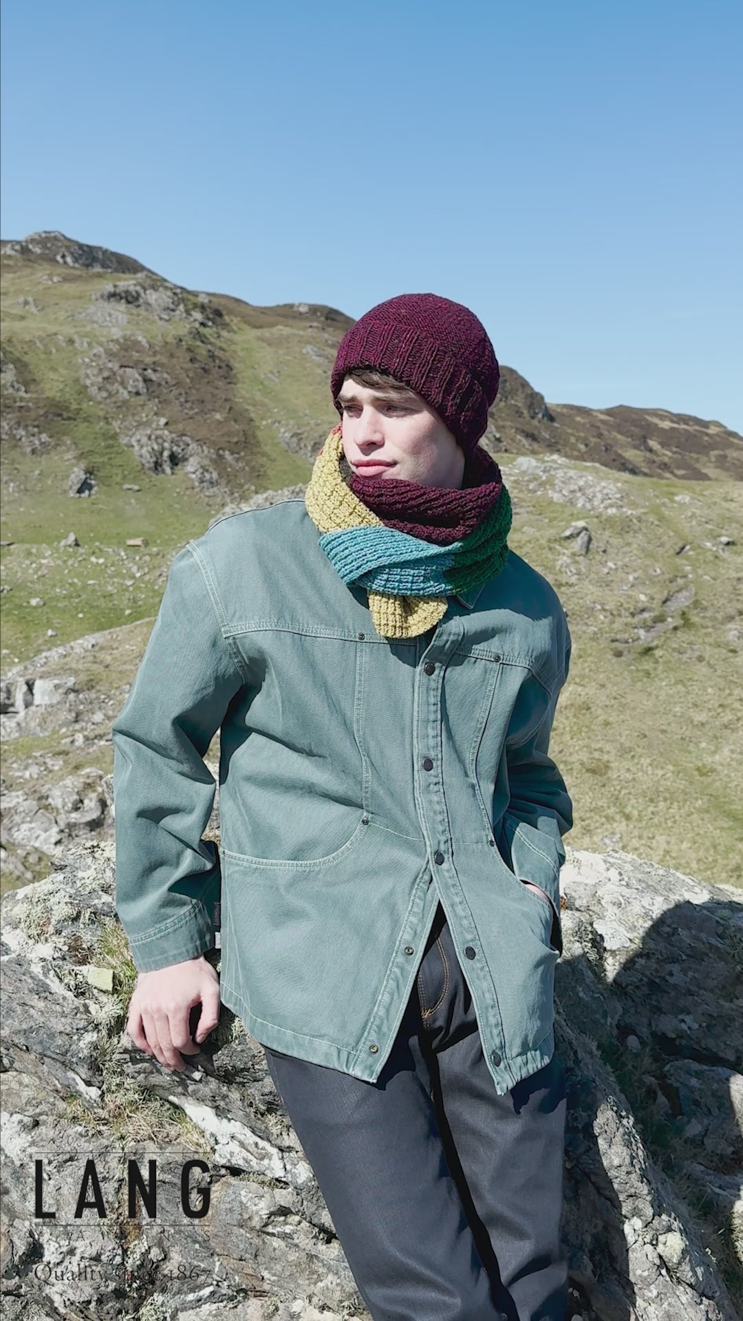 ALEC Men's Hat Pattern Kit in DONEGAL TWEED+ by LANGYARNS | Punto 87-088