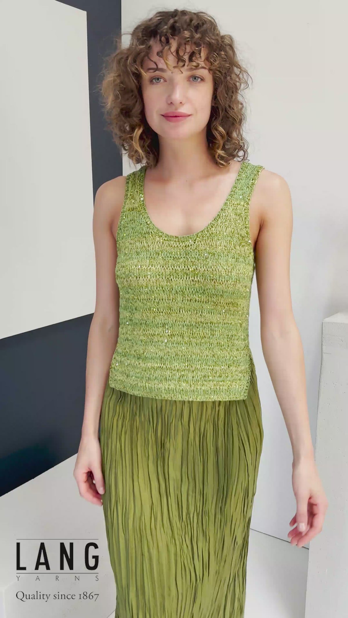 TIFFANY Top Pattern Kit in BELLE & PAILLETTES by LANGYARNS | Fatto a Mano 288-021
