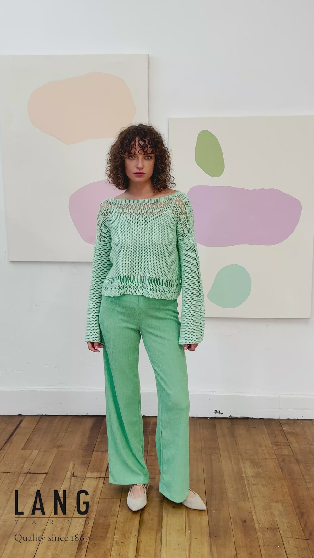 ALIZE  Crochet Sweater Pattern Kit in CLASSIC SILK by LANGYARNS | Fatto a Mano 288-016