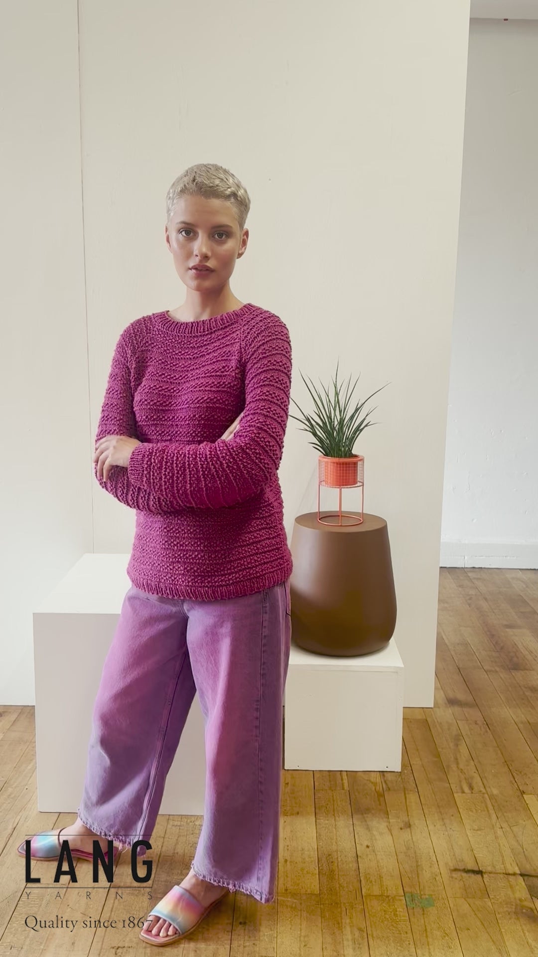 ZEA Sweater Pattern Kit in AMIRA by LANGYARNS | Fatto a Mano 284-041