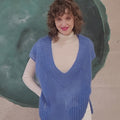 CARMELA Loose-fitting Vest Pattern Kit in MOHAIR 21 by LANGYARNS | Fatto a Mano 278-026