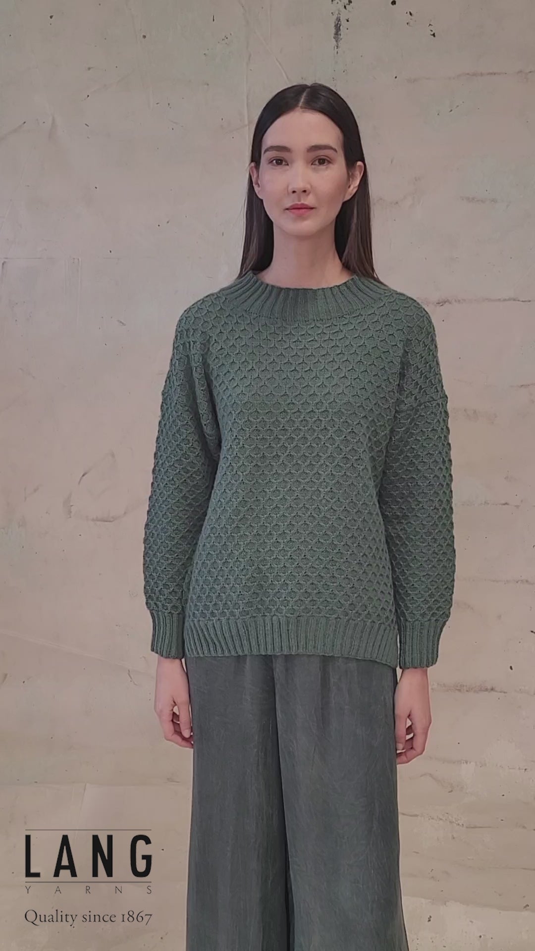 SYBELL Sweater Pattern Kit in CASHMERE PREMIUM by LANGYARNS | Punto 60-003