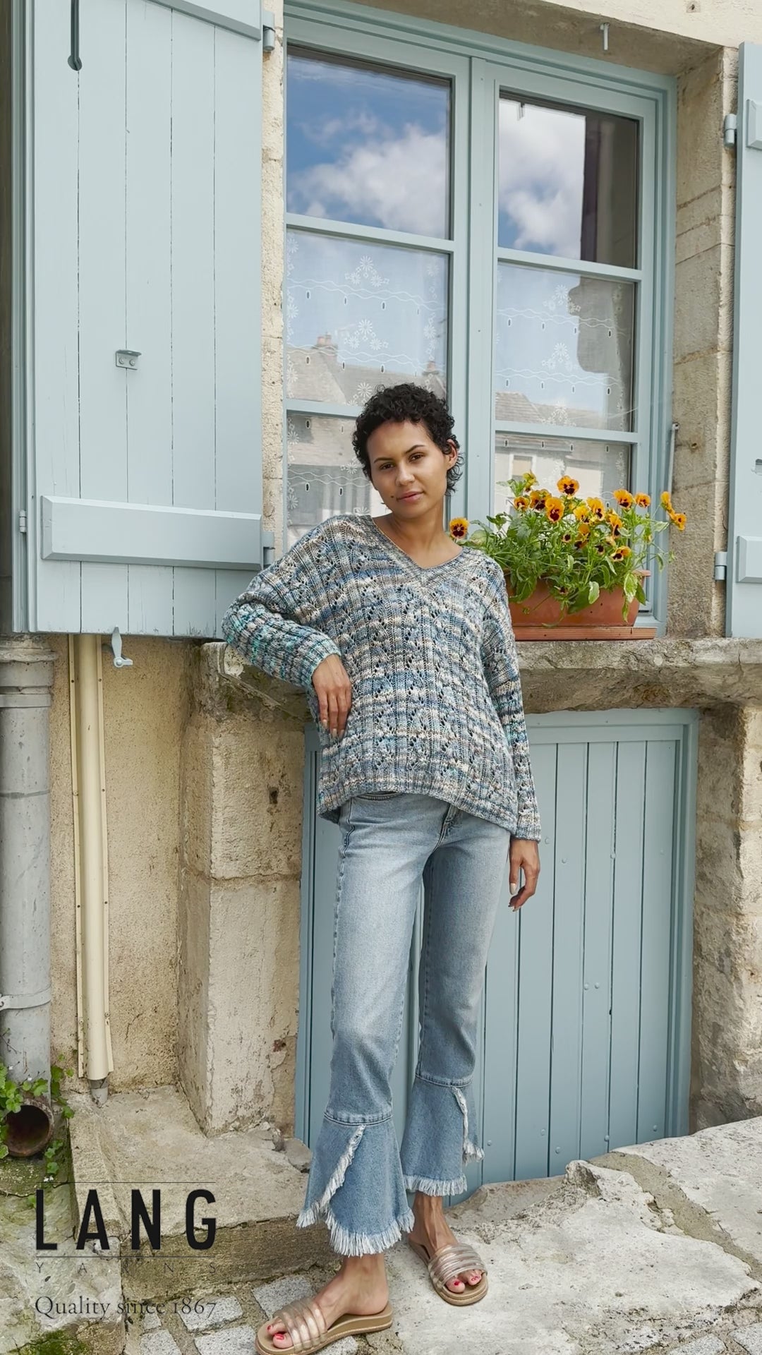 SOLE Sweater Pattern Kit in LISBOA by LANGYARNS | Punto 82-010