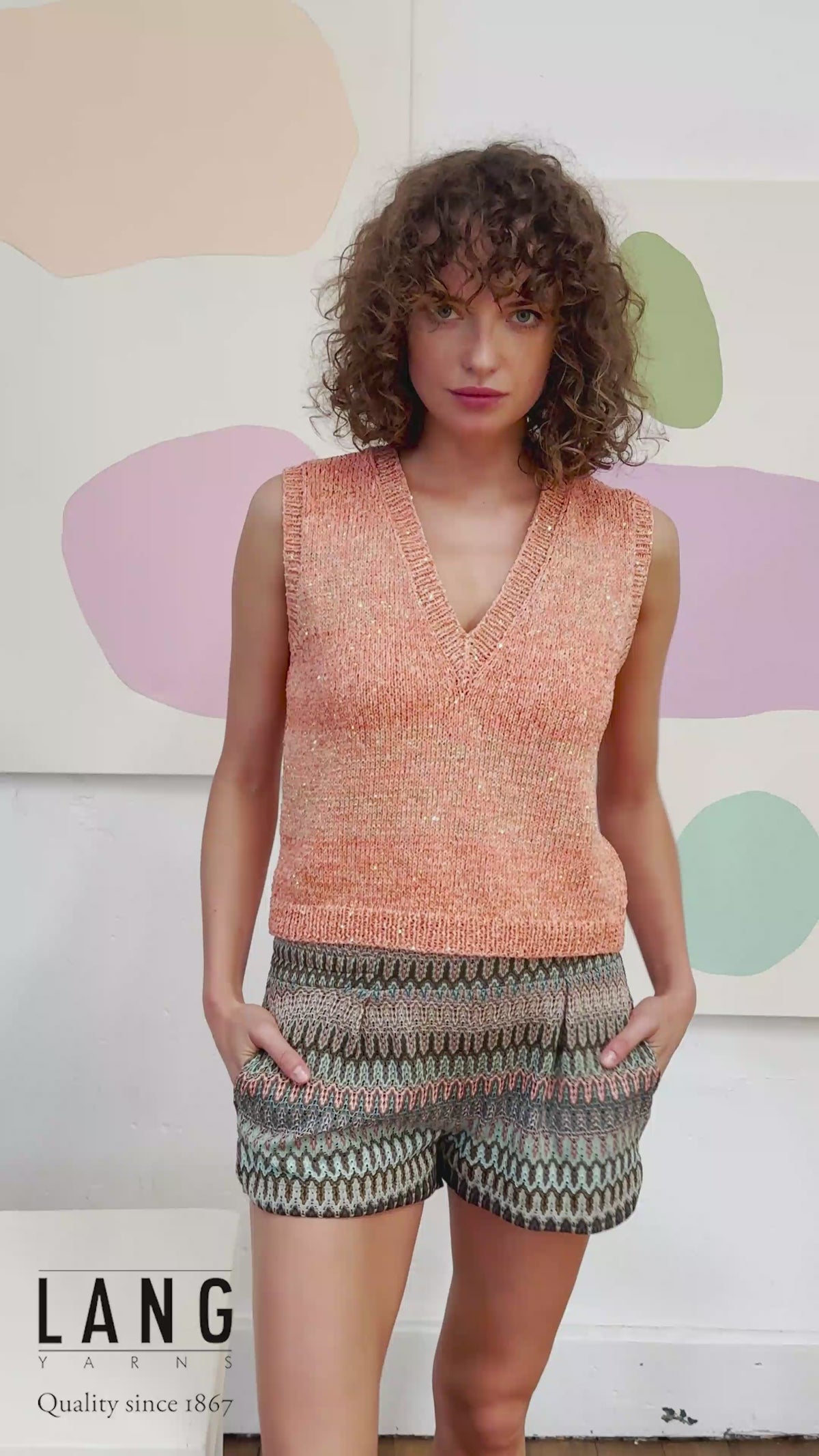 GRIT Slipover Pattern Kit in DUETT & PAILLETTES by LANGYARNS | Fatto a Mano 288-005