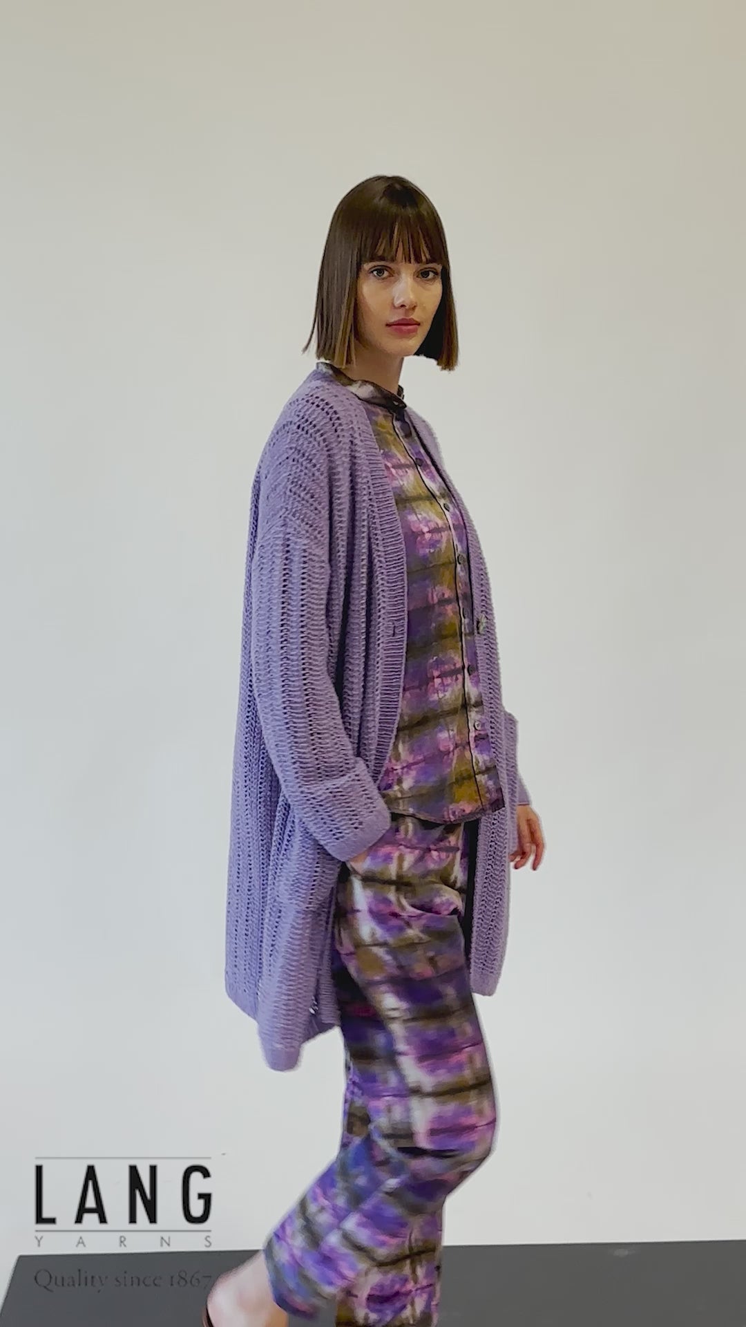 PAULINA Long Cardigan Pattern Kit in REGINA by LANGYARNS | Fatto a Mano 280-045