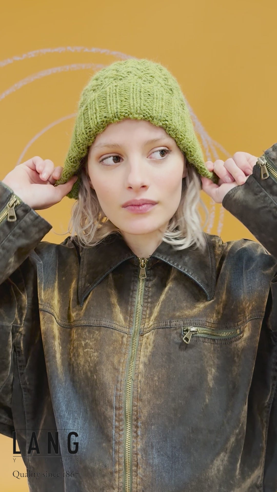 PHOEBE Hat Pattern Kit in ALPACA SOXX 6PLY by LANGYARNS | Punto 76-004