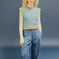SHEA Top-down Slipover Pattern Kit in PROMISE & CLOUD by LANGYARNS | Punto 93-010