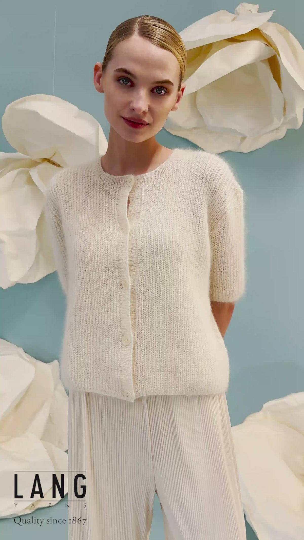 DAISY Cardigan Pattern Kit in LACE by LANGYARNS | Fatto a Mano 288-048