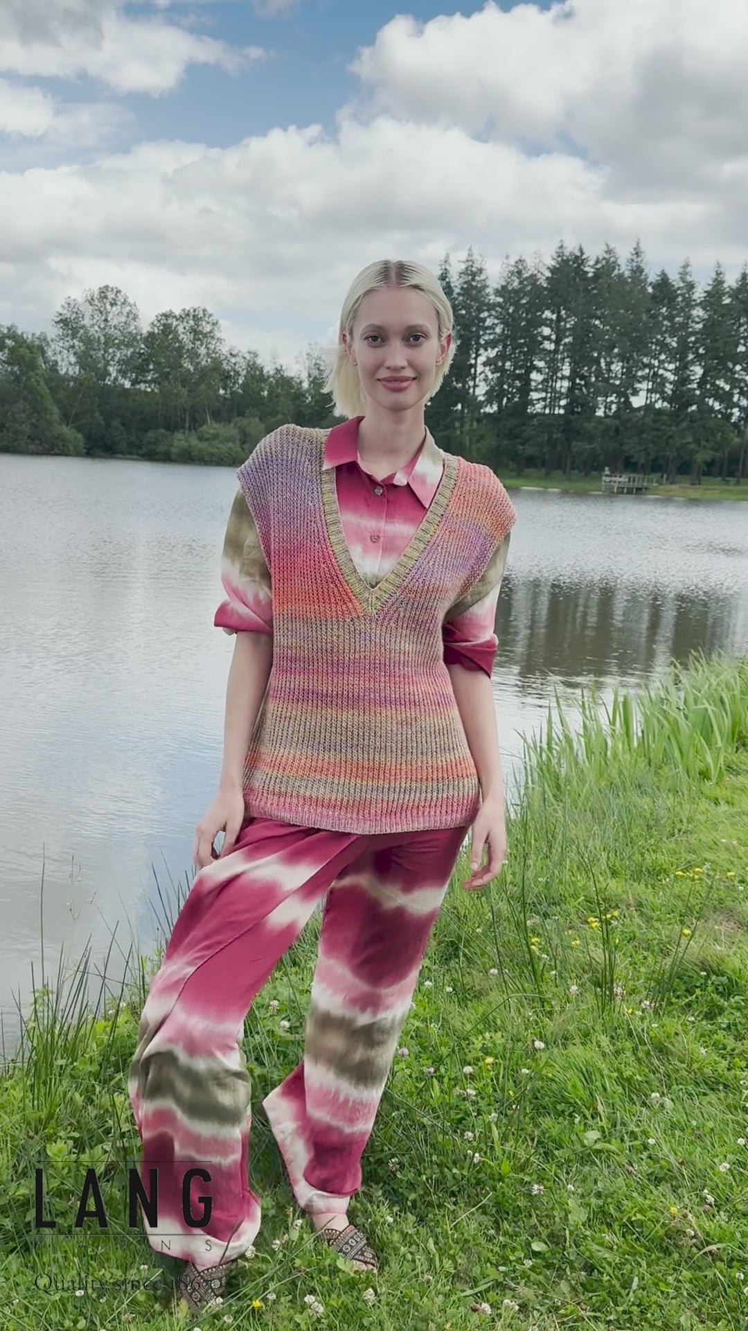 GAELLE Slipover Pattern Kit in ILLUSION by LANGYARNS | Punto 81-008