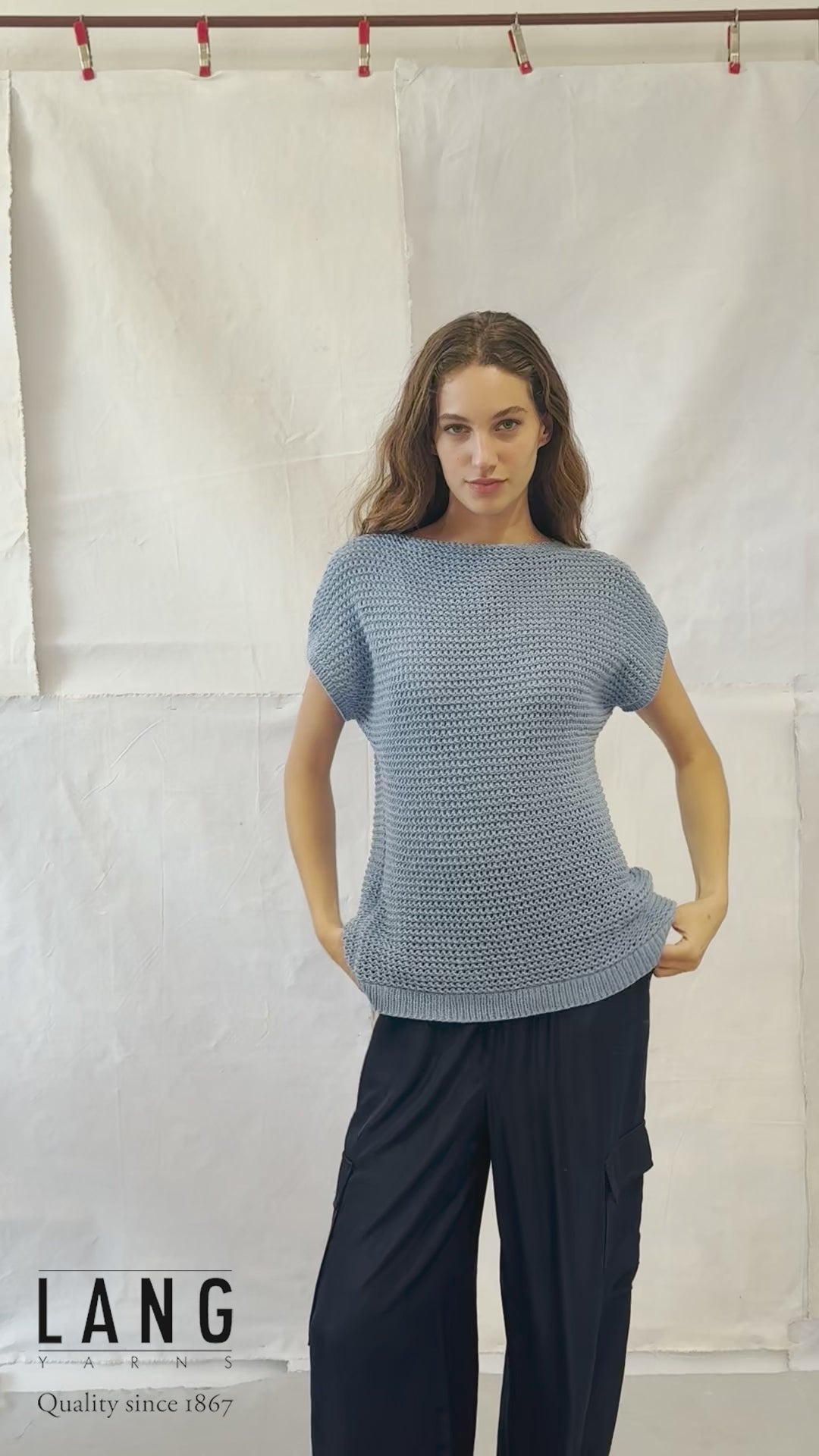 RURI Slipover Pattern Kit in OCEANIA by LANGYARNS | Fatto a Mano 284-016
