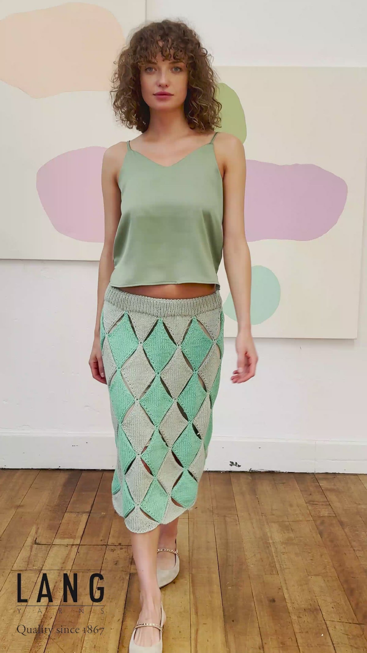 PIXIE Skirt Pattern Kit in OCEANIA by LANGYARNS | Fatto a Mano 288-020