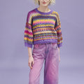 WINOLA Top-down Sweater Pattern Kit in CLOUD FUNKY & PROMISE by LANGYARNS | Punto 93-004