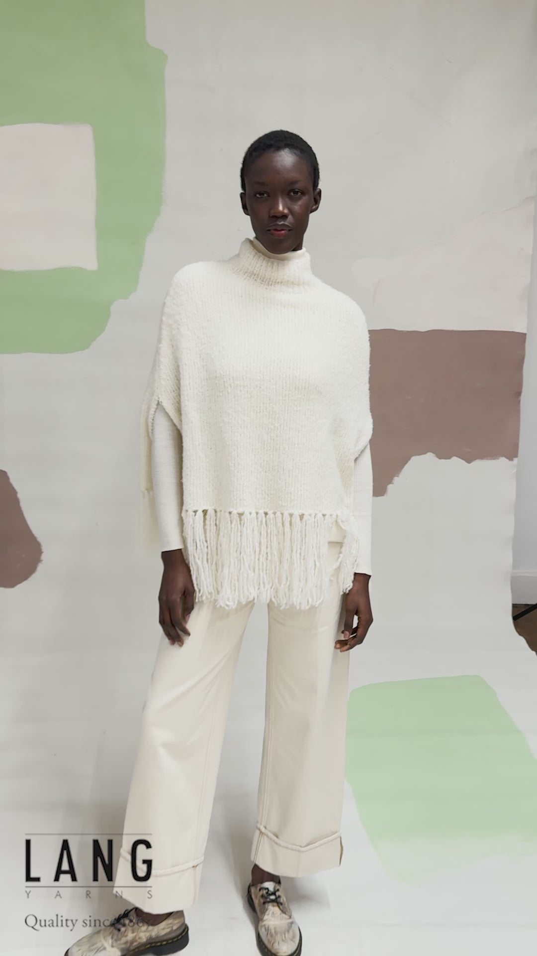 ORABELLA Poncho Pattern Kit in PIUMA by LANGYARNS | Fatto a Mano 290-039
