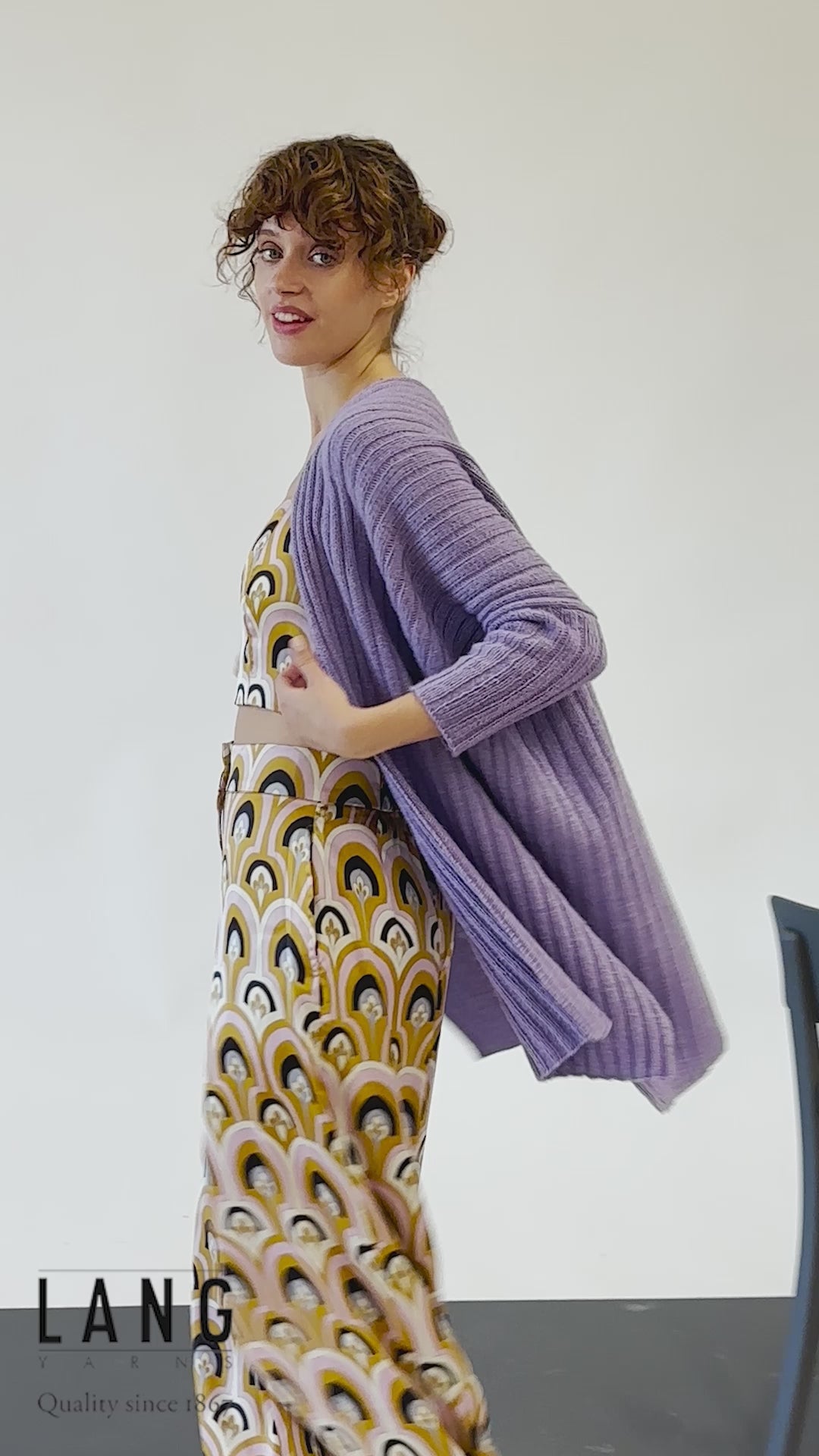 PAM Cardigan Pattern Kit in REGINA by LANGYARNS | Fatto a Mano 280-044