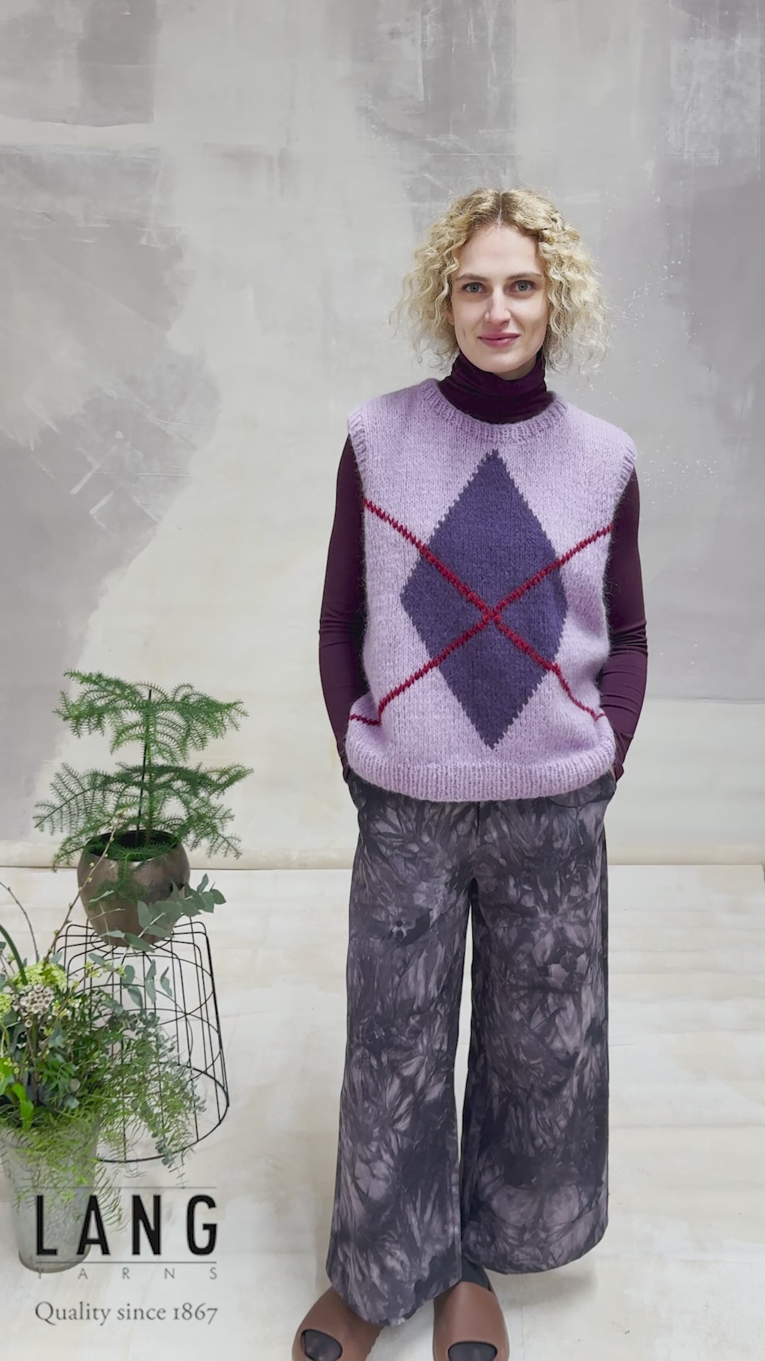 RILEY Slipover Pattern Kit in BABY LAMA by LANGYARNS | Fatto a Mano 290-058