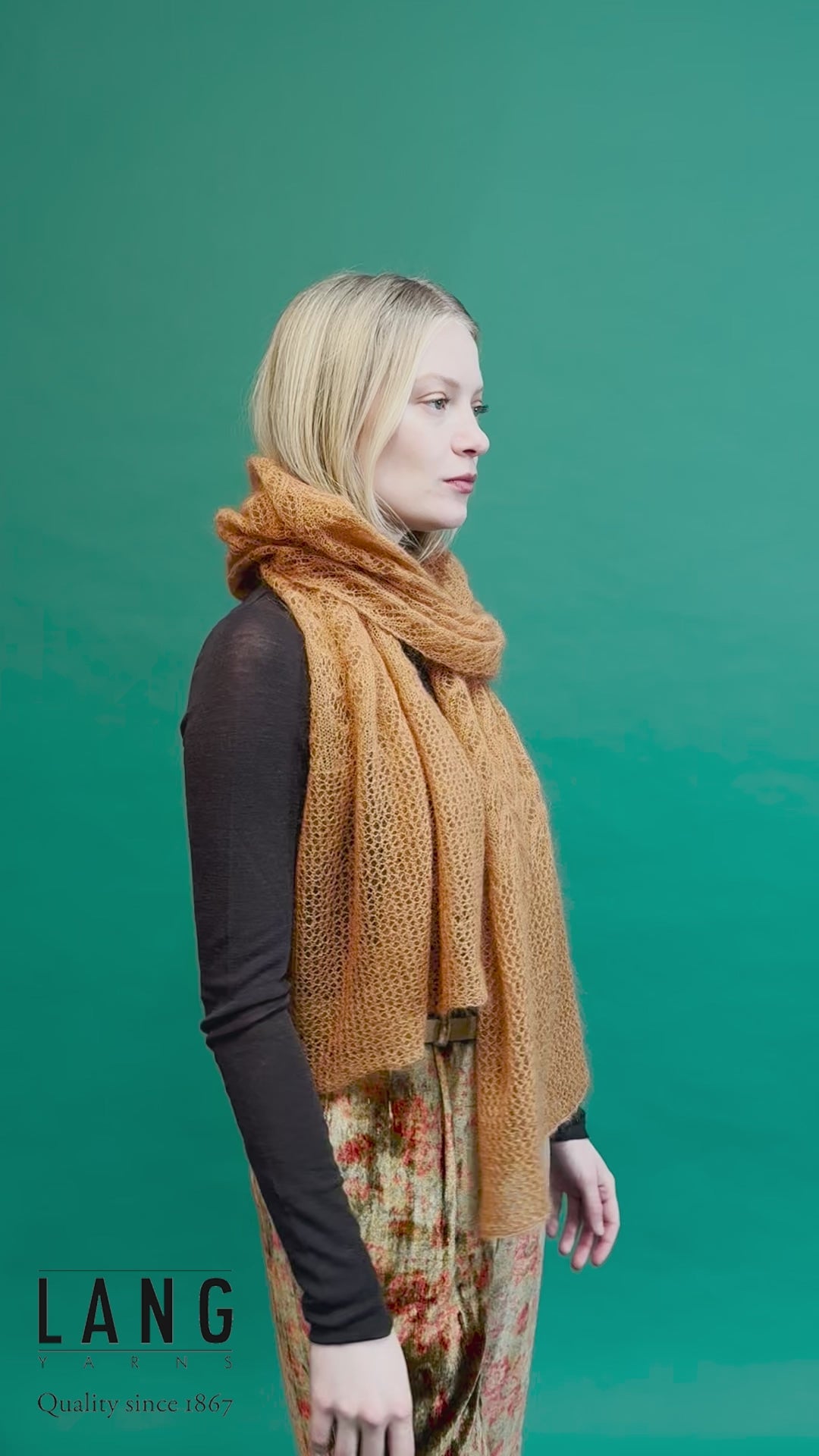 AVA Shawl Pattern Kit in LACE by LANGYARNS | Fatto a Mano 286-001