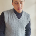 CASEY Men's Vest Pattern Kit in CASHMERE PREMIUM by LANGYARNS | Punto 78-012