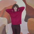 METTE Top-down Sweater Pattern Kit in MOHAIR LUXE by LANGYARNS | Fatto a Mano 278-056