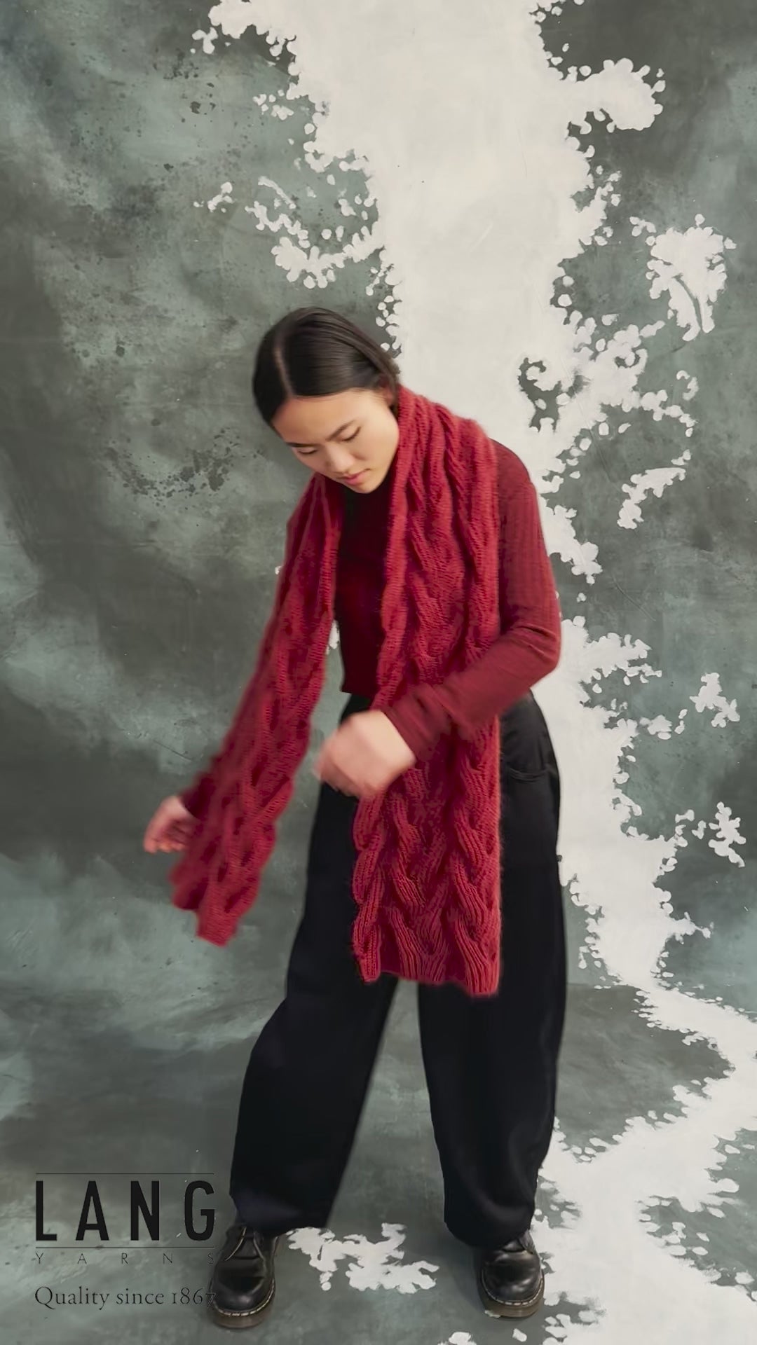 CAROLINE Scarf Pattern Kit in MOHAIR 21 by LANGYARNS | Fatto a Mano 286-045