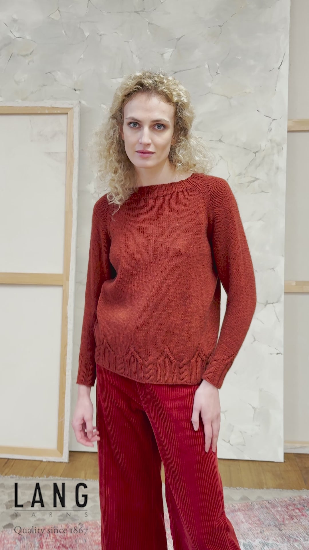 LAREE Sweater Pattern Kit in YAK by LANGYARNS | Fatto a Mano 290-005