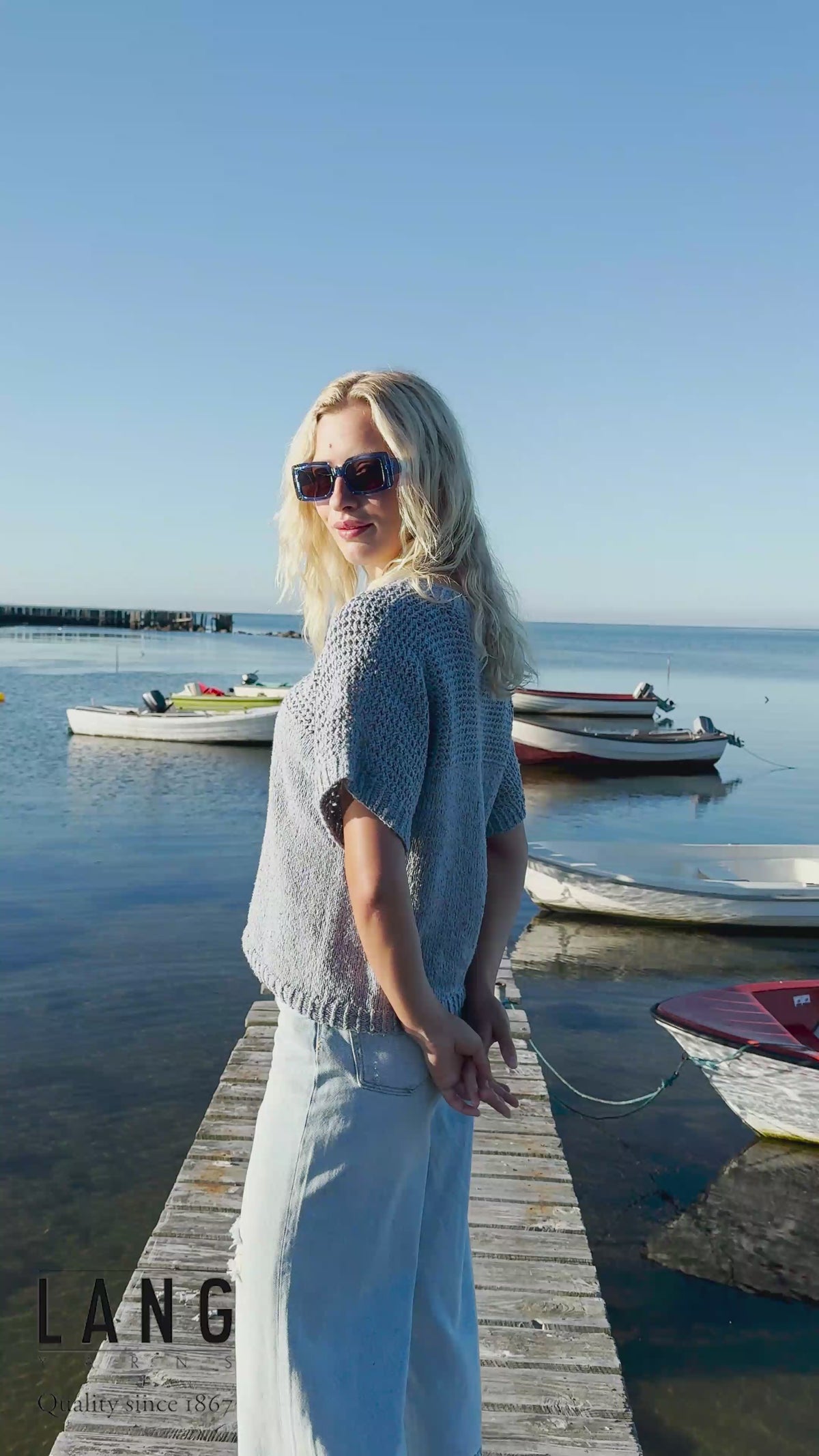 CAIA T-Shirt Pattern Kit in COTTON TWEED by LANGYARNS | Punto 90-001