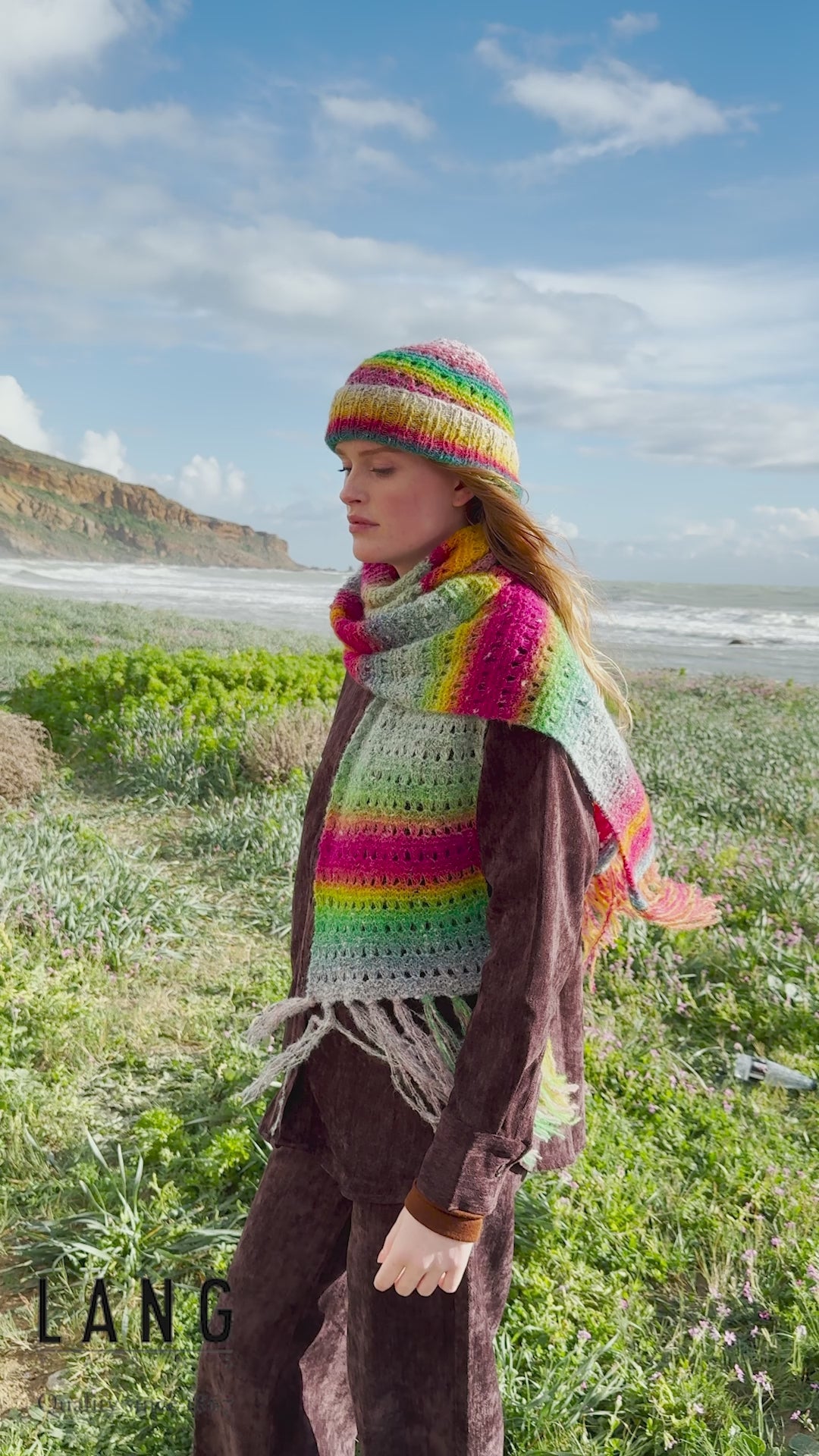 ORNELLA Scarf Pattern Kit in GALAXY by LANGYARNS | Punto 98-004