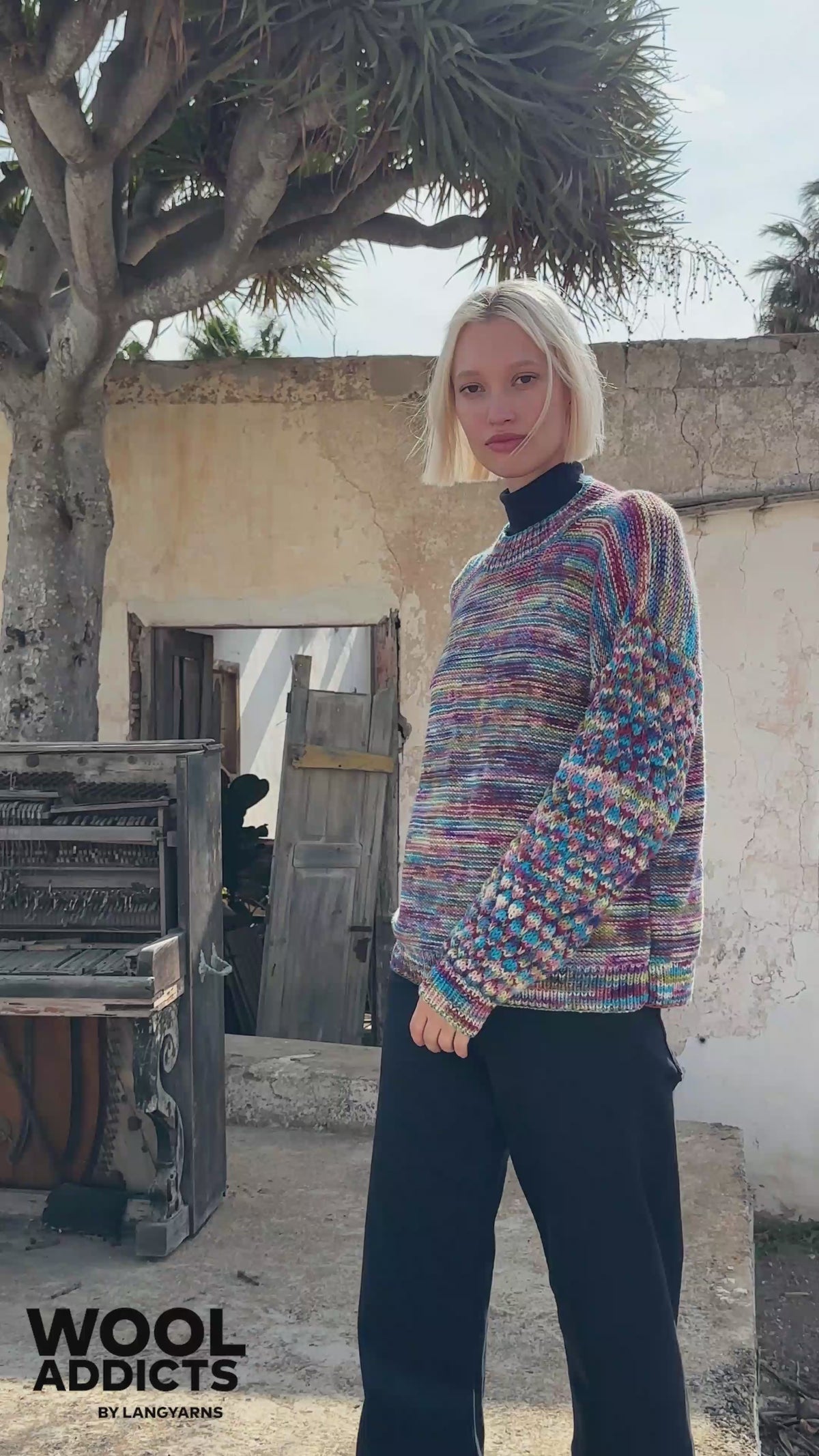 MOVEDAY Sweater Pattern Kit in MOVE 8PLY by LANGYARNS | Punto 79-008