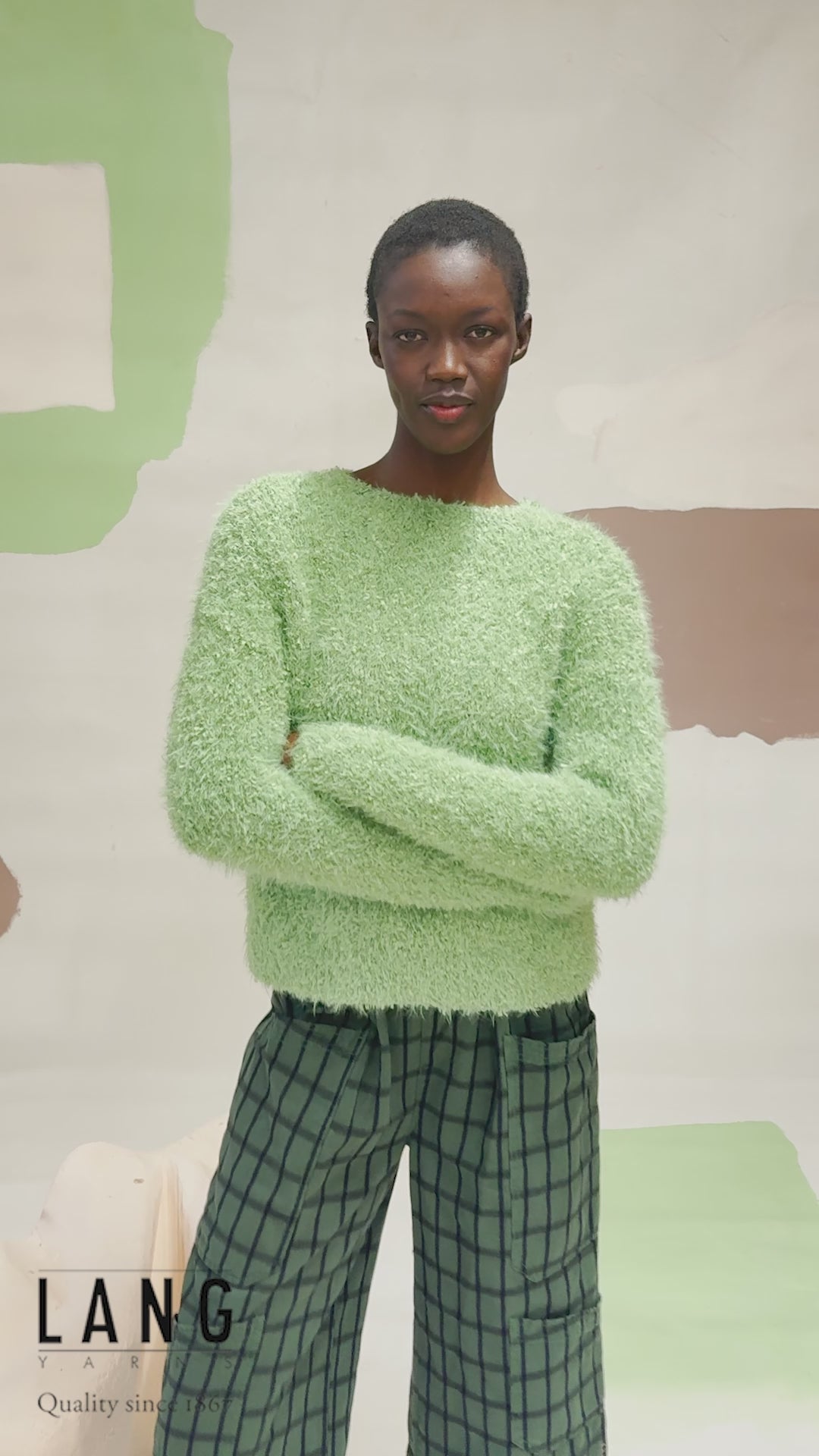FAIZA Sweater Pattern Kit in FLUFFY & SALSA by LANGYARNS | Fatto a Mano 290-032