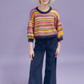 WINOLA Top-down Sweater Pattern Kit in CLOUD & PROMISE by LANGYARNS | Punto 93-004