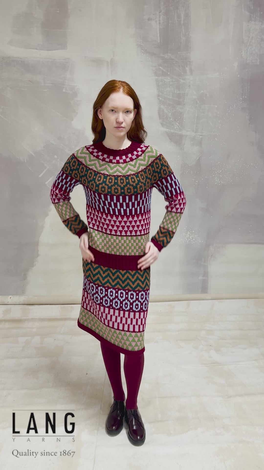 TAYLA Dress Pattern Kit in MERINO120 by LANGYARNS | Fatto a Mano 290-061