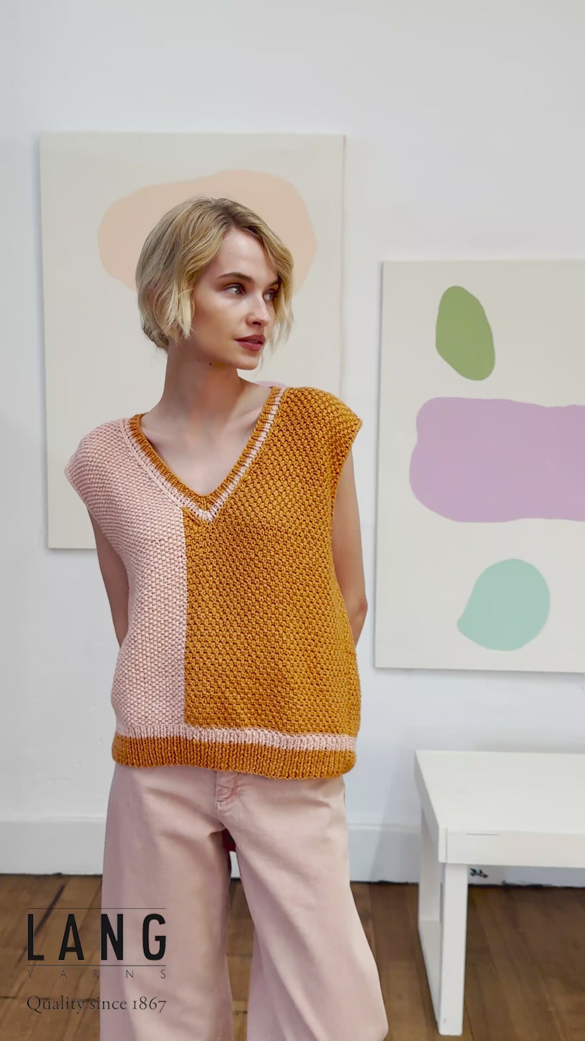 DEMI Slipover Pattern Kit in AMIRA by LANGYARNS | Fatto a Mano 288-008