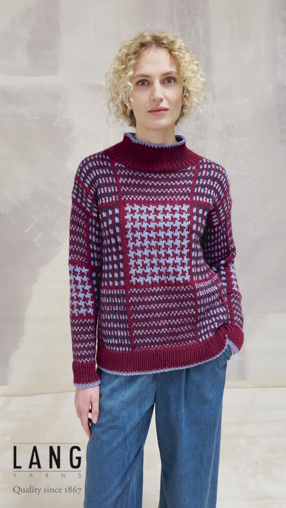 FRANCE Sweater Pattern Kit in CARPE DIEM by LANGYARNS | Fatto a Mano 290-067