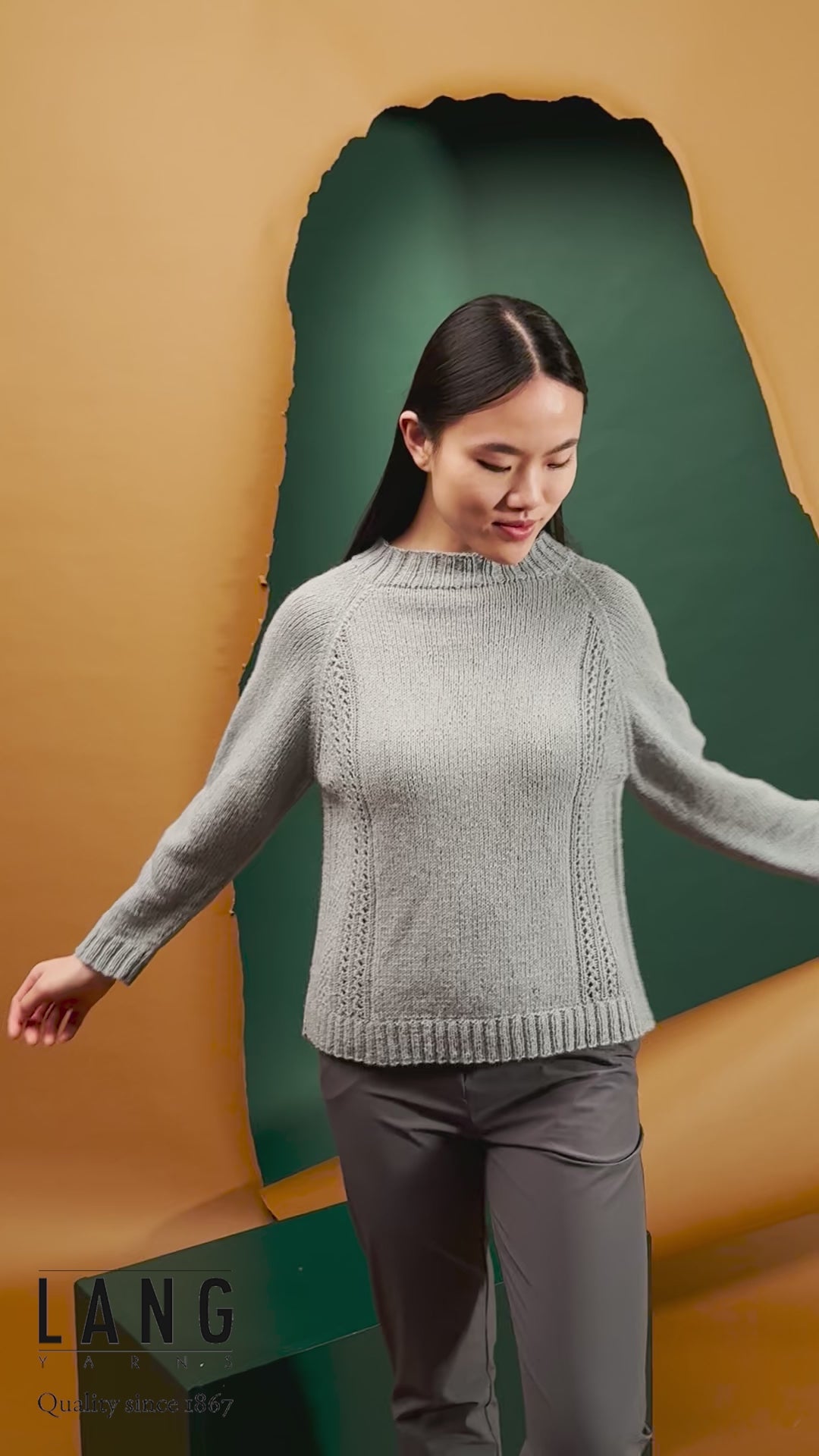 LORENA Sweater Pattern Kit in REGINA by LANGYARNS | Fatto a Mano 286-024