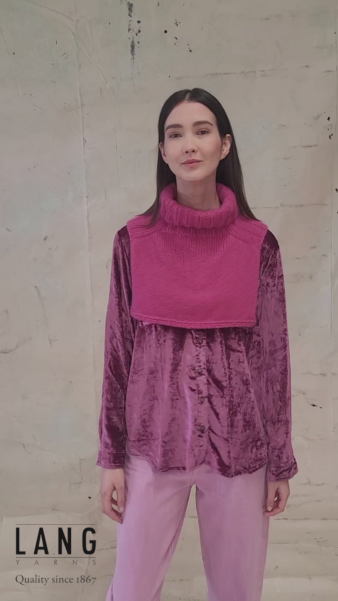 NORMA Dickey Pattern Kit in CASHMERE LIGHT by LANGYARNS | Punto 60-018