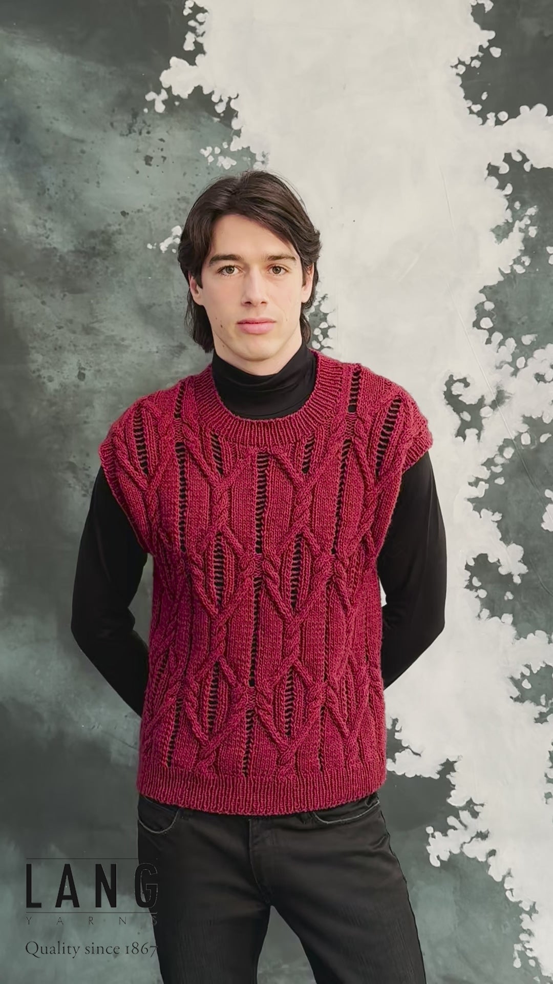 EZRA Slipover Pattern Kit in YAK by LANGYARNS | Fatto a Mano 286-048