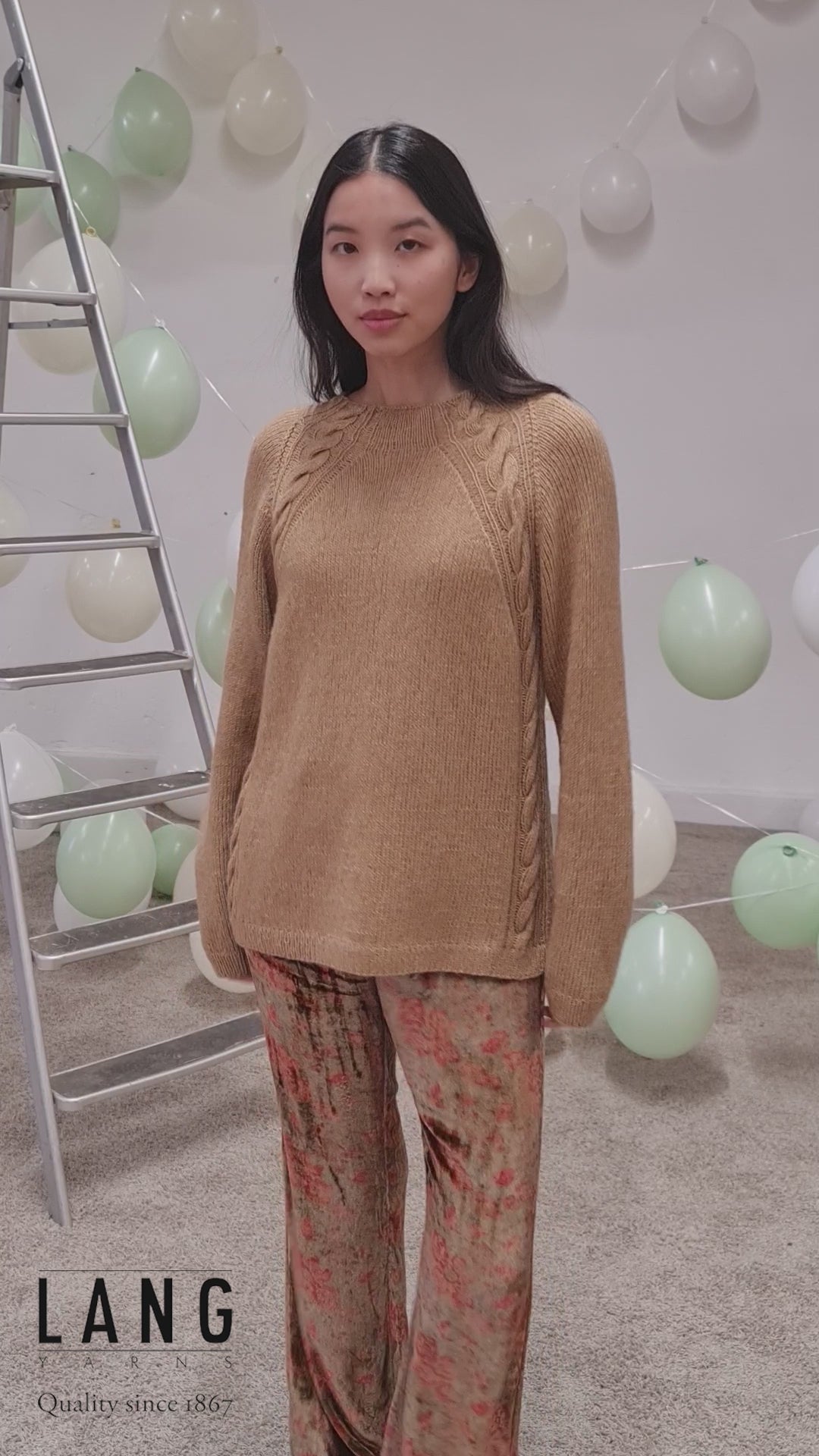 CECILE Sweater Pattern Kit in REGINA by LANGYARNS | Fatto a Mano 278-006