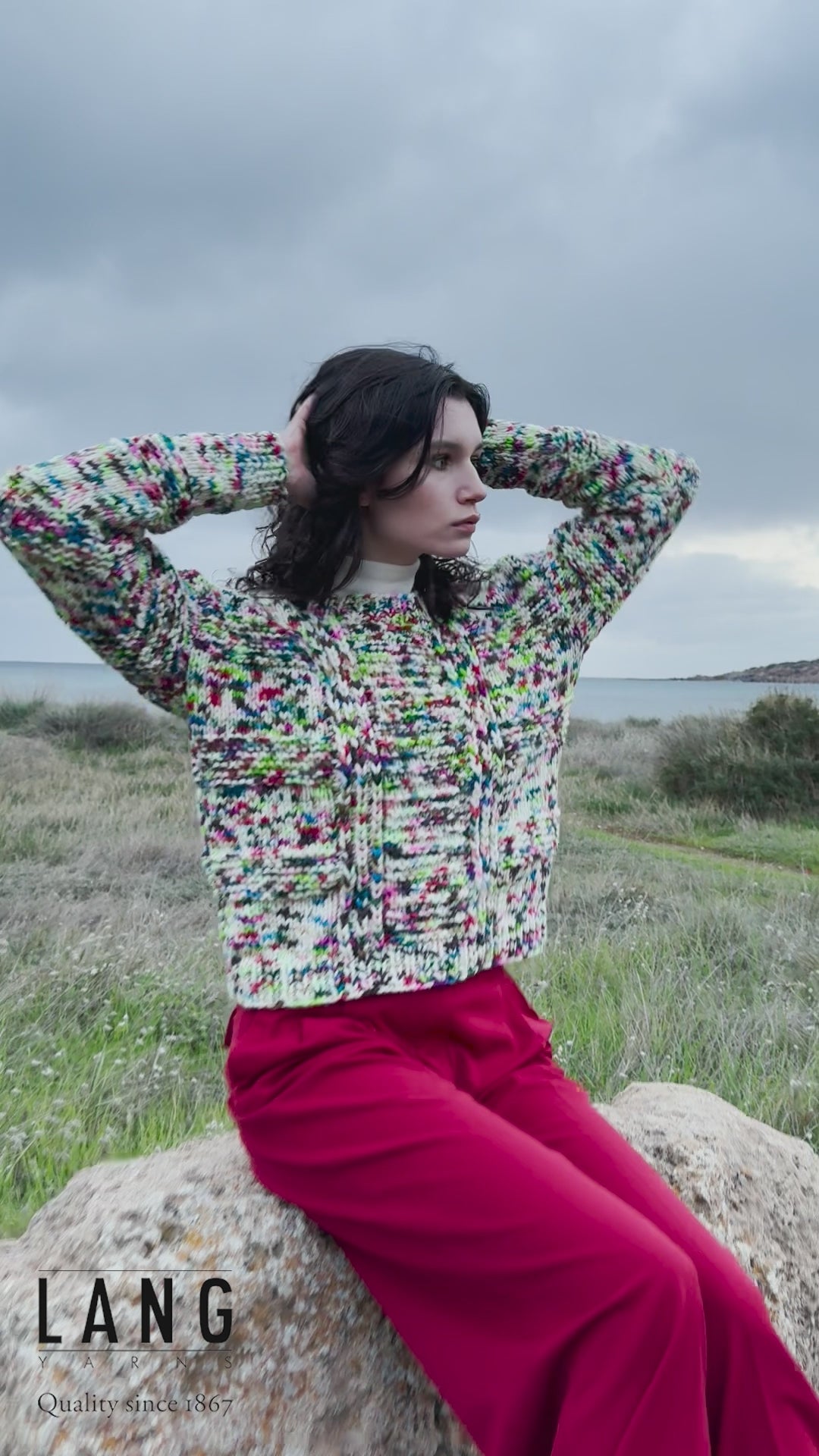 LOTTE Sweater Pattern Kit in MOSAIC by LANGYARNS | Punto 84-041