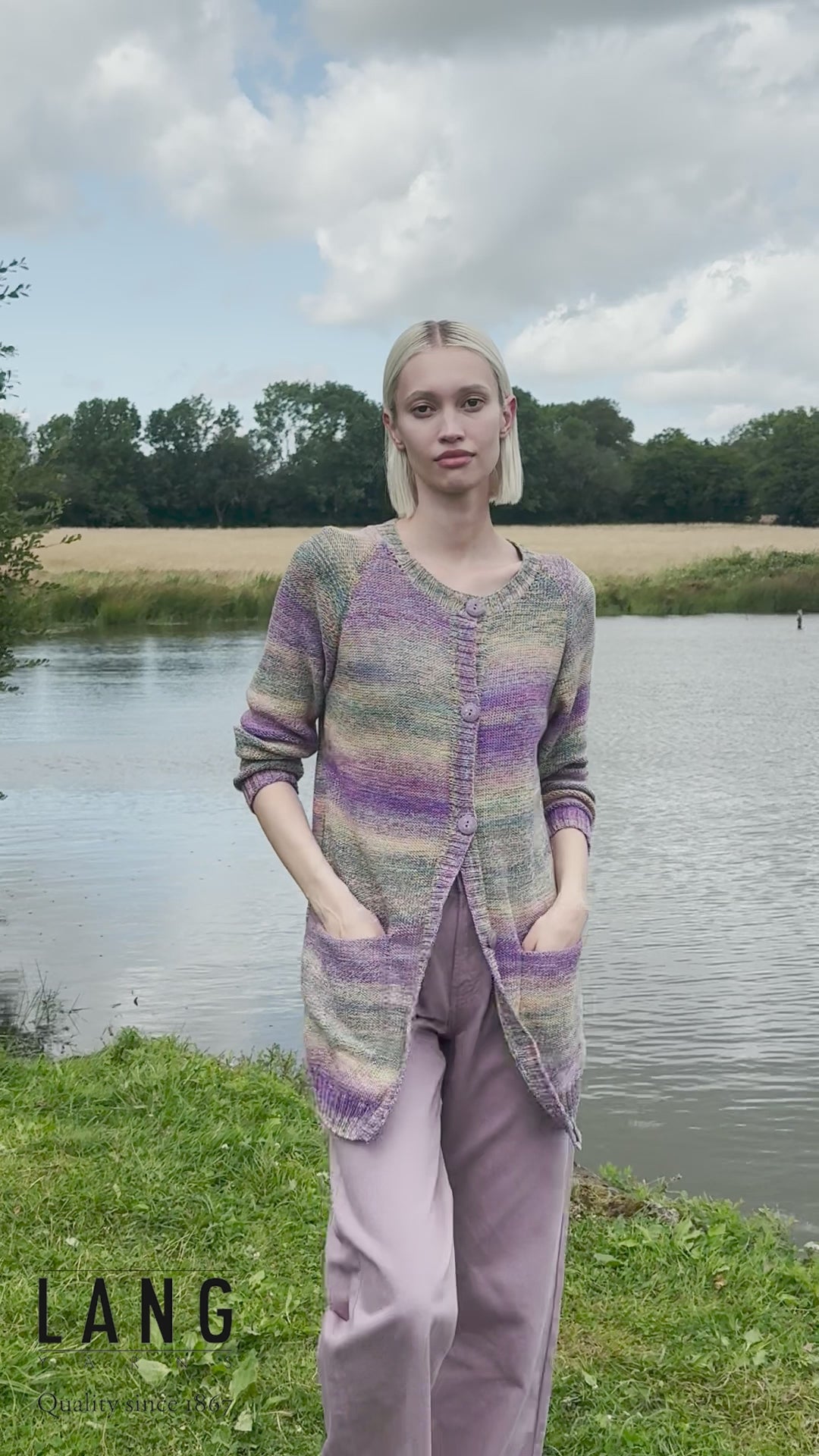 SINEAD Cardigan Pattern Kit in ILLUSION by LANGYARNS | Punto 81-010