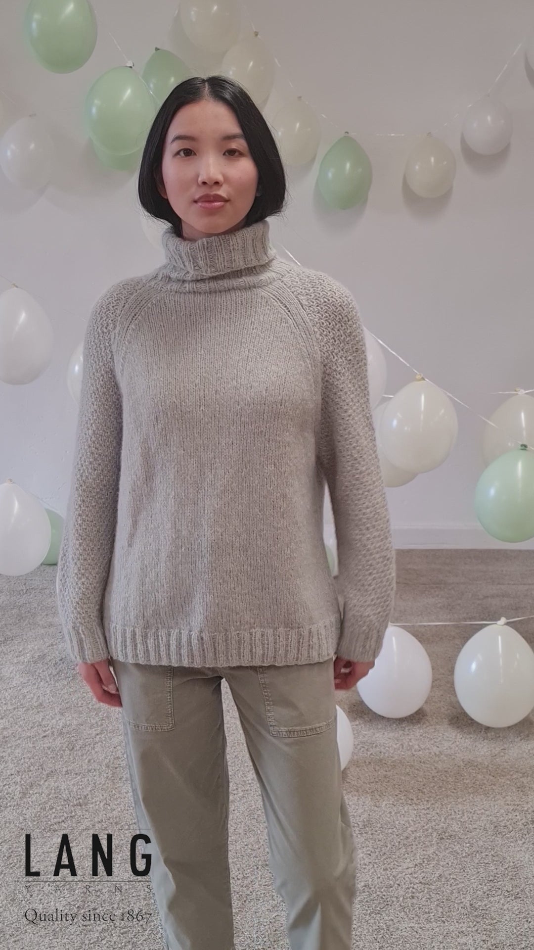 ELEANOR Sweater Pattern Kit in MALOU LIGHT by LANGYARNS | Fatto a Mano 278-015